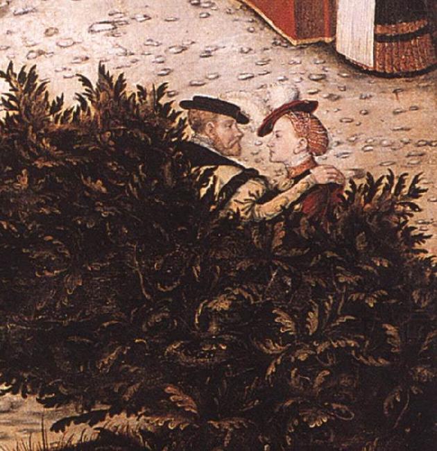 CRANACH, Lucas the Elder The Fountain of Youth (detail) fgjk china oil painting image